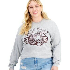 Love Tribe Womens Plus Crewneck Long Sleeve Pullover Top, Size 3X, New